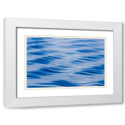 Alaska Water abstract White Modern Wood Framed Art Print with Double Matting by Paulson, Don