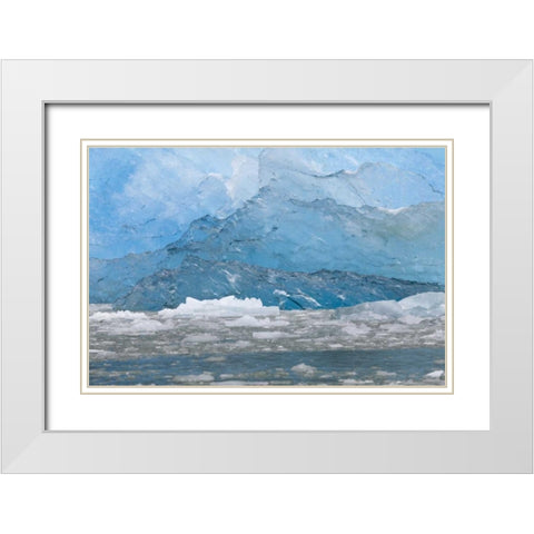 USA, Alaska, Endicott Arm Blue ice and icebergs White Modern Wood Framed Art Print with Double Matting by Paulson, Don