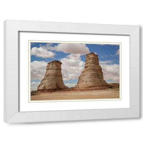 Arizona-Navajo Indian Reservation Elephant Feet rock formation  White Modern Wood Framed Art Print with Double Matting by Jaynes Gallery