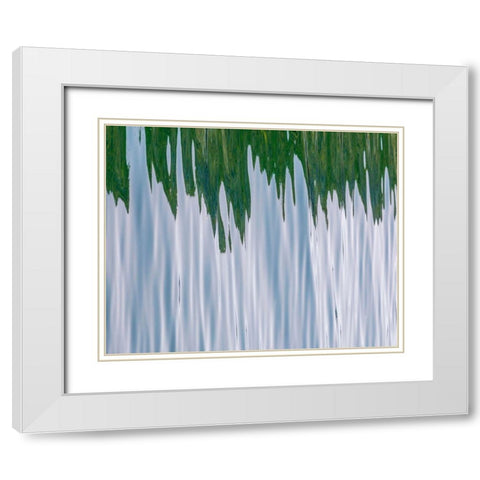 Alaska Abstract of water reflections in Gulf of Alaska  White Modern Wood Framed Art Print with Double Matting by Jaynes Gallery