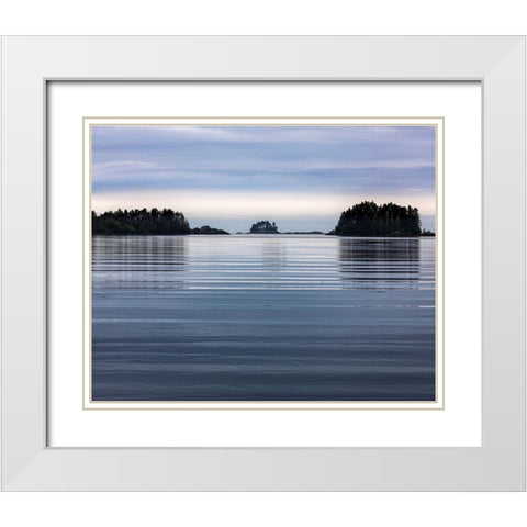 Alaska Composite of seascape in Gulf of Alaska  White Modern Wood Framed Art Print with Double Matting by Jaynes Gallery