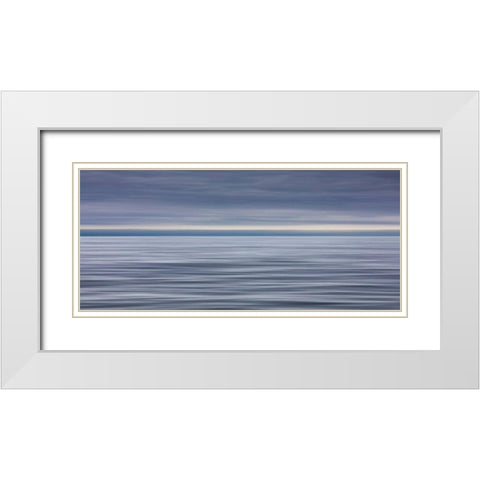 Alaska Gulf of Alaska Panorama of abstract seascape in Gulf of Alaska  White Modern Wood Framed Art Print with Double Matting by Jaynes Gallery