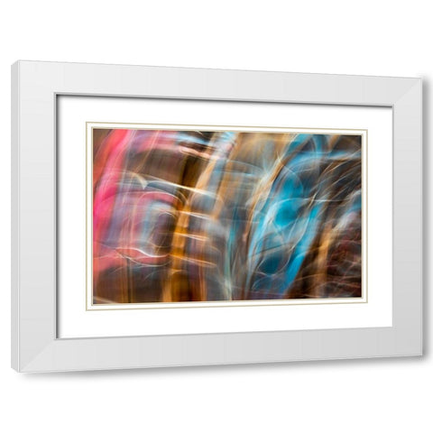Alaska-Juneau Blur of clothing worn by native Americas  White Modern Wood Framed Art Print with Double Matting by Jaynes Gallery