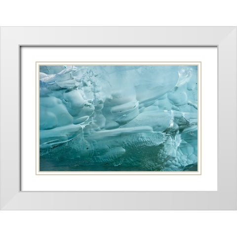 Iceberg textures. White Modern Wood Framed Art Print with Double Matting by Sederquist, Betty
