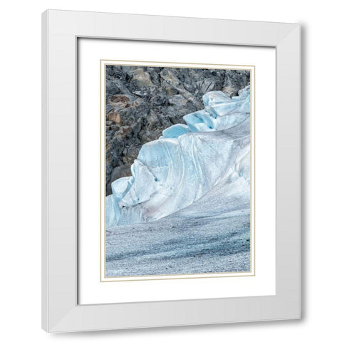 Mendenhall Glacier-Juneau-Alaska-USA White Modern Wood Framed Art Print with Double Matting by Engelbrecht, Jim