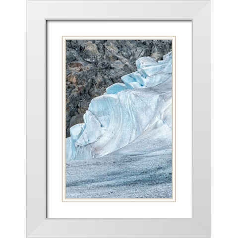 Mendenhall Glacier-Juneau-Alaska-USA White Modern Wood Framed Art Print with Double Matting by Engelbrecht, Jim