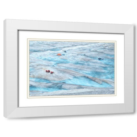 Base camp-Mendenhall Glacier-Juneau-Alaska-USA White Modern Wood Framed Art Print with Double Matting by Engelbrecht, Jim