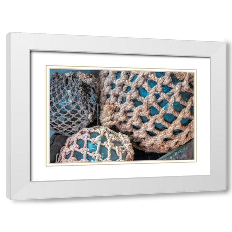 Antique Japanese glass floats-Wrangell-Alaska-USA White Modern Wood Framed Art Print with Double Matting by Engelbrecht, Jim