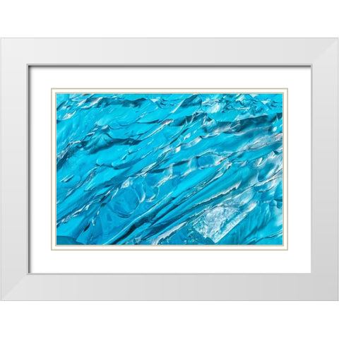 Glacial Ice No 4 White Modern Wood Framed Art Print with Double Matting by Engelbrecht, Jim