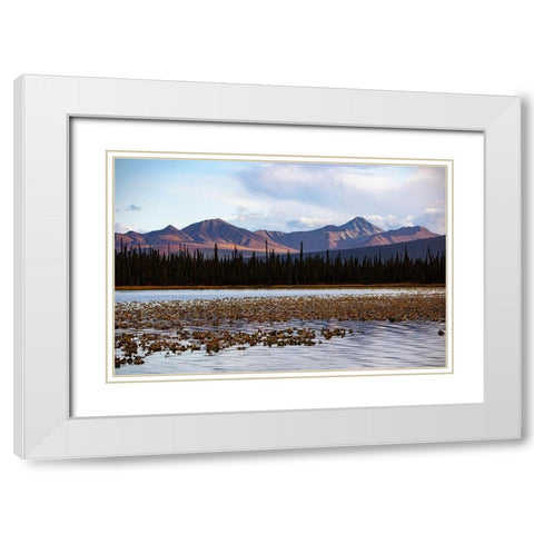 Wrangell Mountains-Alaska-USA White Modern Wood Framed Art Print with Double Matting by Sienda, Jolly