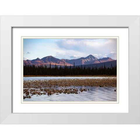 Wrangell Mountains-Alaska-USA White Modern Wood Framed Art Print with Double Matting by Sienda, Jolly