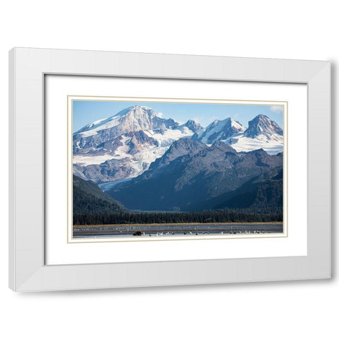 Cook Inlet-Lake Clark National Park and Preserve-Alaska White Modern Wood Framed Art Print with Double Matting by Sienda, Jolly