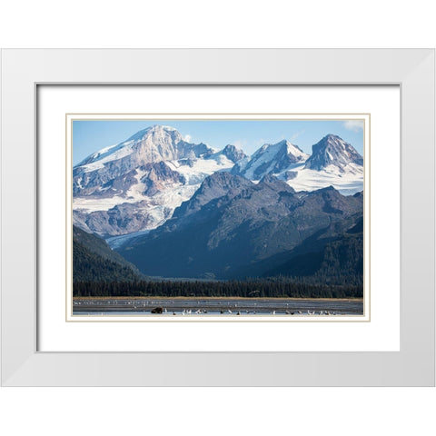 Cook Inlet-Lake Clark National Park and Preserve-Alaska White Modern Wood Framed Art Print with Double Matting by Sienda, Jolly