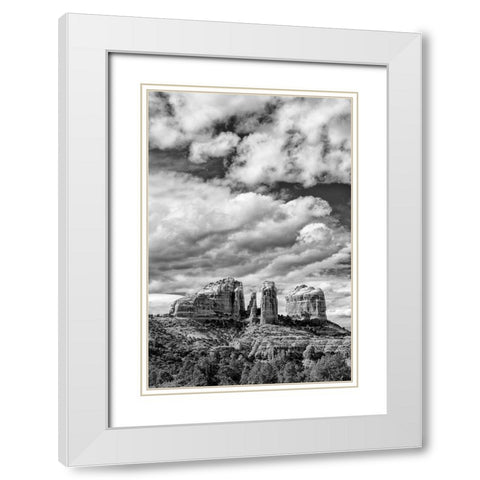 Arizona-Sedona-Cathedral Rock White Modern Wood Framed Art Print with Double Matting by Collins, Ann