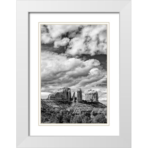 Arizona-Sedona-Cathedral Rock White Modern Wood Framed Art Print with Double Matting by Collins, Ann