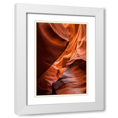 Arizona-Page-Antelope Canyon Navajo Tribal Park-Lower Antelope Canyon White Modern Wood Framed Art Print with Double Matting by Collins, Ann