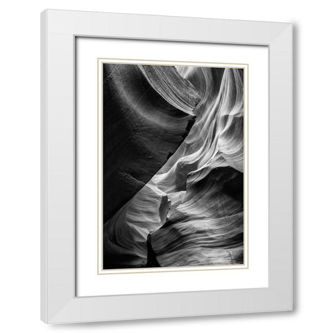 Arizona-Page-Antelope Canyon Navajo Tribal Park-Lower Antelope Canyon White Modern Wood Framed Art Print with Double Matting by Collins, Ann