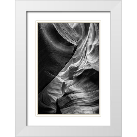 Arizona-Page-Antelope Canyon Navajo Tribal Park-Lower Antelope Canyon White Modern Wood Framed Art Print with Double Matting by Collins, Ann