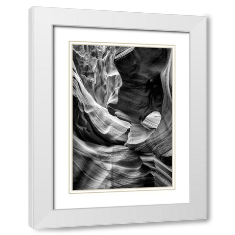Arizona-Page-Antelope Canyon Navajo Tribal Park-Lower Antelope Canyon White Modern Wood Framed Art Print with Double Matting by Collins, Ann