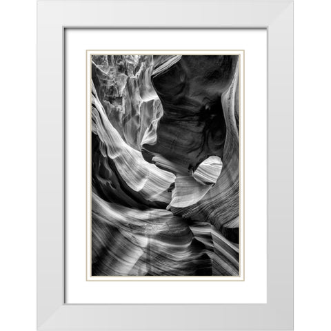 Arizona-Page-Antelope Canyon Navajo Tribal Park-Lower Antelope Canyon White Modern Wood Framed Art Print with Double Matting by Collins, Ann