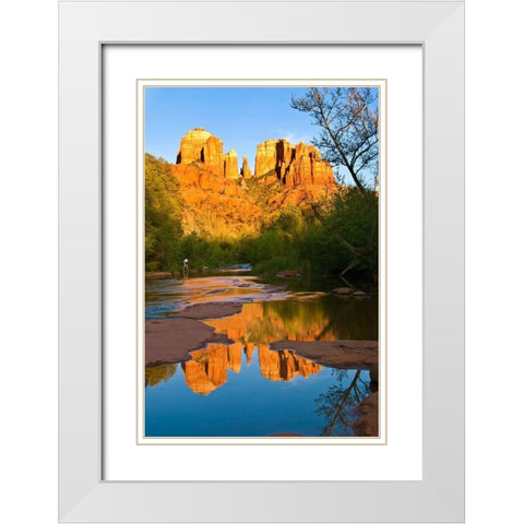 Cathedral Rock-Sedona-Arizona-USA White Modern Wood Framed Art Print with Double Matting by Miller, Anna