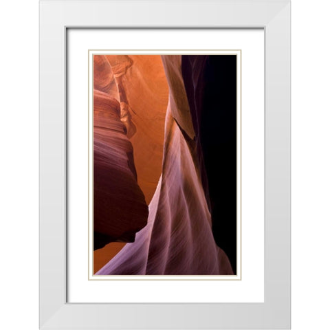 AZ, Upper Antelope Canyon Patterns in sandstone White Modern Wood Framed Art Print with Double Matting by Rotenberg, Nancy