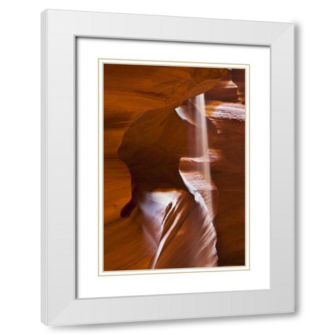 AZ Falling sand in  Upper Antelope Canyon White Modern Wood Framed Art Print with Double Matting by Rotenberg, Nancy