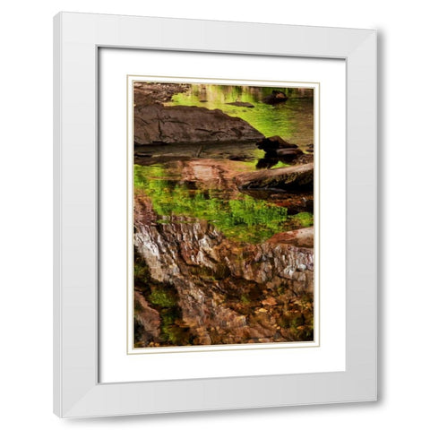 AZ, Sedona, Verdee Valley Spring reflections White Modern Wood Framed Art Print with Double Matting by OBrien, Jay