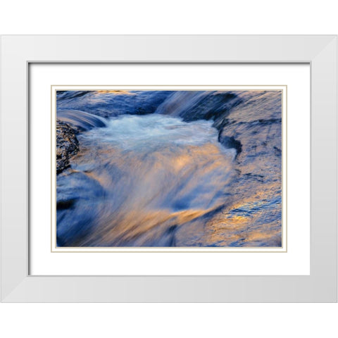 Arizona, Sedona Reflections on water over rock White Modern Wood Framed Art Print with Double Matting by OBrien, Jay
