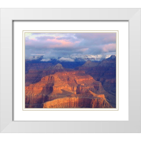 USA, Arizona, Grand Canyon NP in winter White Modern Wood Framed Art Print with Double Matting by Talbot Frank, Christopher