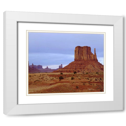 Arizona Sandstone formations in Monument Valley White Modern Wood Framed Art Print with Double Matting by Talbot Frank, Christopher