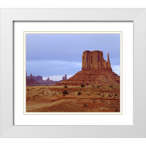 Arizona Sandstone formations in Monument Valley White Modern Wood Framed Art Print with Double Matting by Talbot Frank, Christopher
