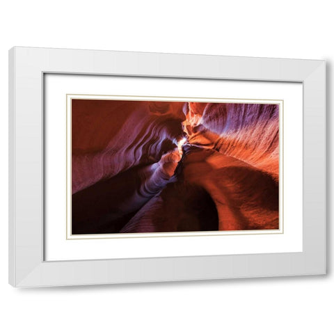 Arizona, Canyon X Formation in sandstone rock White Modern Wood Framed Art Print with Double Matting by Paulson, Don