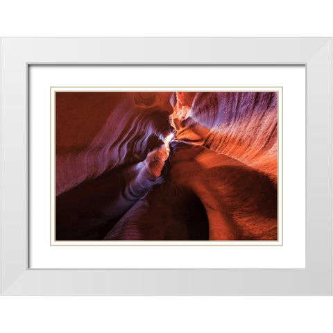 Arizona, Canyon X Formation in sandstone rock White Modern Wood Framed Art Print with Double Matting by Paulson, Don