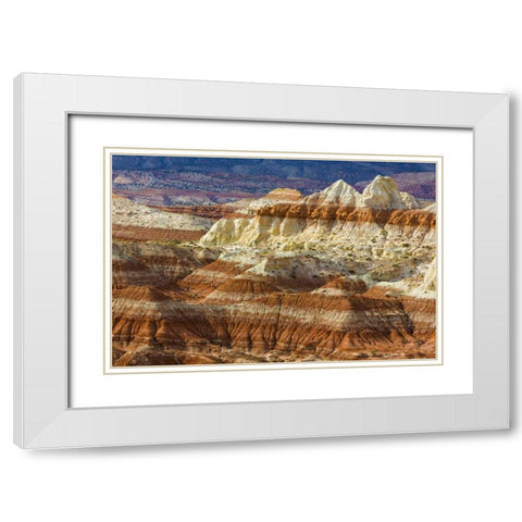 Arizona A desert area called Toad Stools White Modern Wood Framed Art Print with Double Matting by Paulson, Don