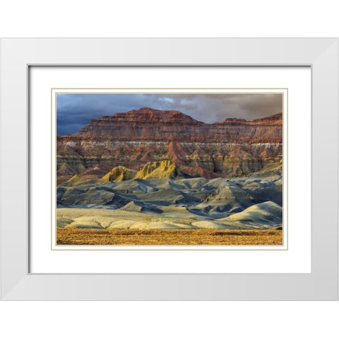 Arizona Landscape in Glen Canyon NRA White Modern Wood Framed Art Print with Double Matting by Paulson, Don