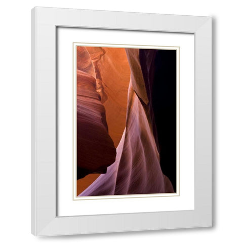 AZ, Sandstone formations in Antelope Canyon White Modern Wood Framed Art Print with Double Matting by Rotenberg, Nancy