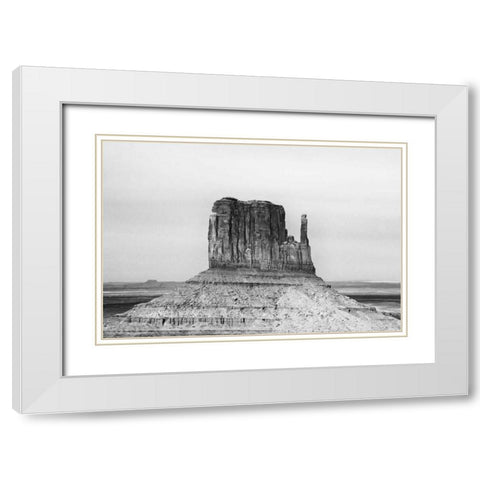 AZ, Formation in Monument Valley White Modern Wood Framed Art Print with Double Matting by Flaherty, Dennis