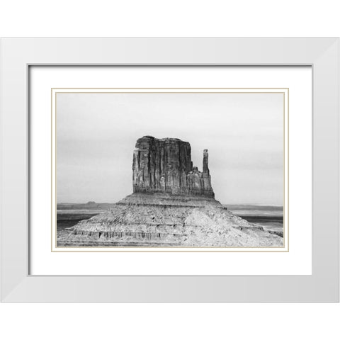 AZ, Formation in Monument Valley White Modern Wood Framed Art Print with Double Matting by Flaherty, Dennis