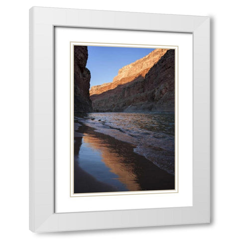 Arizona, Grand Canyon Desert sunrise White Modern Wood Framed Art Print with Double Matting by Grall, Don