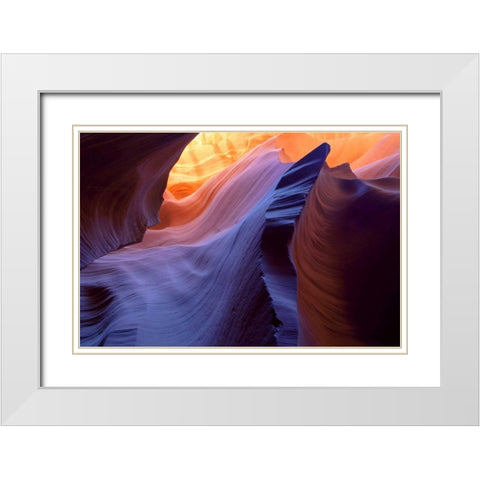 USA, Arizona, Page Slot Canyon scenic White Modern Wood Framed Art Print with Double Matting by Delisle, Gilles
