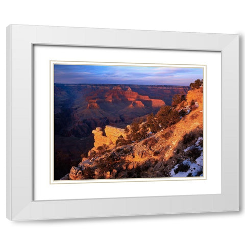 Arizona-Grand Canyon National Park Sunrise from Mather Point on South Rim  White Modern Wood Framed Art Print with Double Matting by Jaynes Gallery
