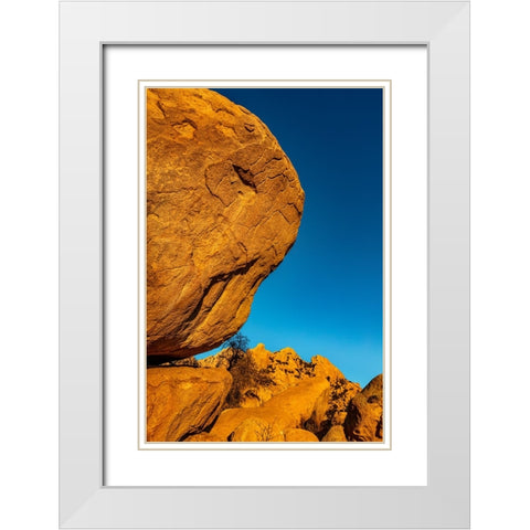 Jumbled granite boulders at Council Rocks in the Dragoon Mountains in the Coronado National Forest- White Modern Wood Framed Art Print with Double Matting by Haney, Chuck