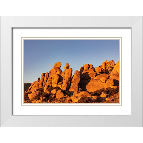 Jumbled granite boulders at Council Rocks in the Dragoon Mountains in the Coronado National Forest- White Modern Wood Framed Art Print with Double Matting by Haney, Chuck