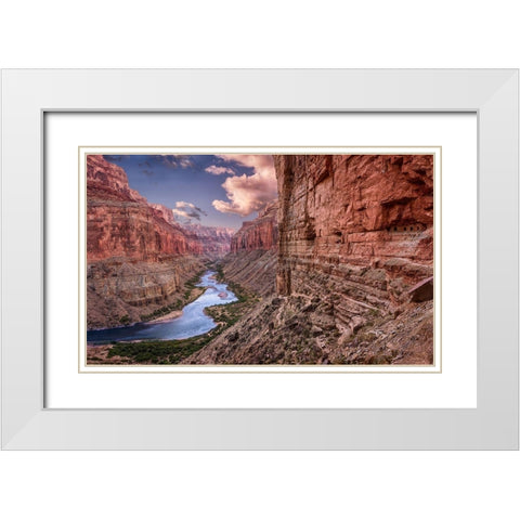 Nankoweap-Grand Canyon White Modern Wood Framed Art Print with Double Matting by Ford, John