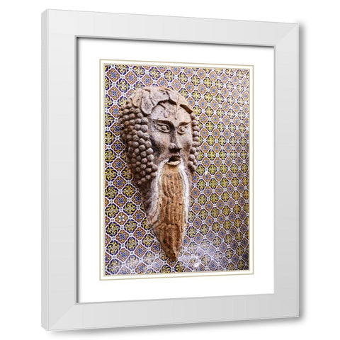 Arizona- USA. Stucco mask White Modern Wood Framed Art Print with Double Matting by Sienda, Jolly