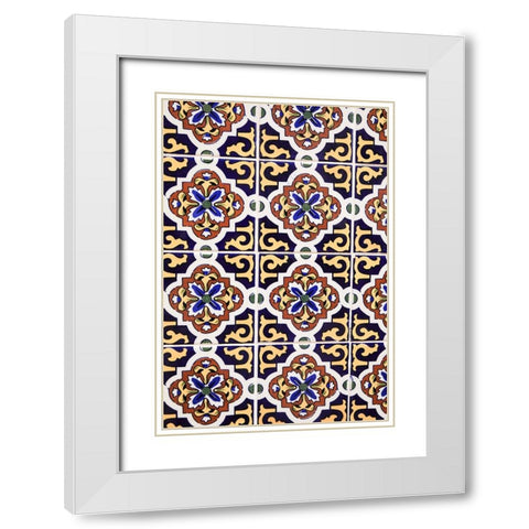 Arizona- USA. Mediterranean painted tiles White Modern Wood Framed Art Print with Double Matting by Sienda, Jolly