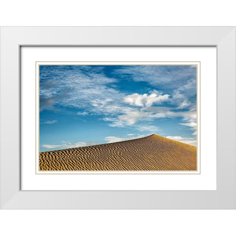 California-Death Valley National Park-Early morning on the Mesquite Flat Dunes White Modern Wood Framed Art Print with Double Matting by Collins, Ann
