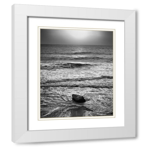USA-California-Big Sur Sunset at Garrapata State Beach White Modern Wood Framed Art Print with Double Matting by Collins, Ann