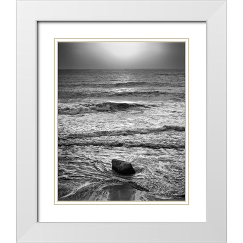 USA-California-Big Sur Sunset at Garrapata State Beach White Modern Wood Framed Art Print with Double Matting by Collins, Ann